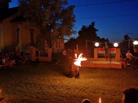 Hernádkak augusztus 20-i ünnepség, tűzzsonglőr műsor 2019