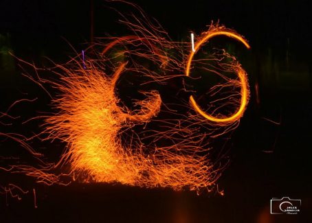 Sajóbábony, augusztus 20-i ünnepség tűzzsonglőr bemutató, 2019