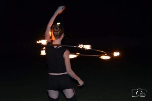 Sajóbábony, augusztus 20-i ünnepség tűzzsonglőr bemutató, 2019