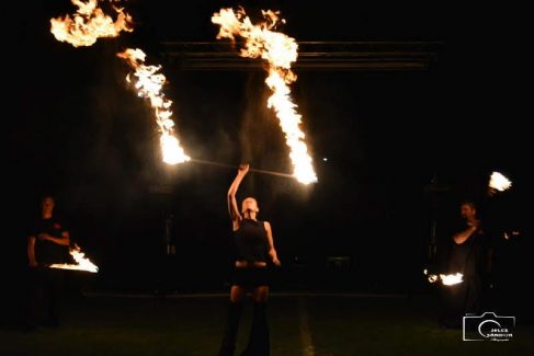 Sajóbábony, augusztus 20-i ünnepség tűzzsonglőr bemutató, 2019
