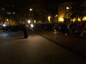 Iskolai Halloween Tűzzsonglőr Műsor, Tiszaújváros, 2019