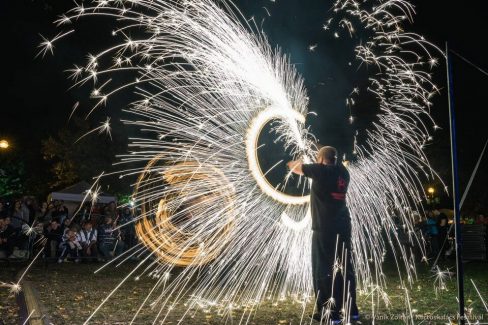 Budapest Kürtöskalács Fesztivál 2017 - Tűzzsonglőr bemutató