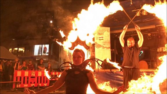 Düsseldorf, Ungartag, Feuertanz, 2016