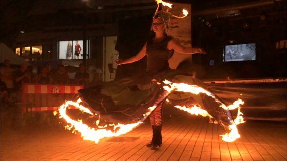 Düsseldorf, Ungartag, Feuertanz, 2016