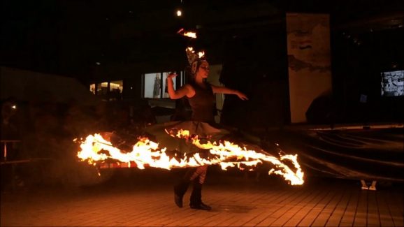 Düsseldorf, Ungartag, Feuertanz, 2016