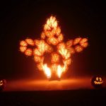 Halloween, visual poi, LED zsonglőr, bemutató, 2017