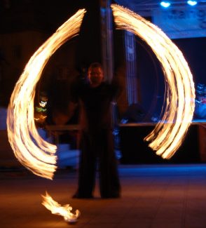 Debrecen, Mangalica Fesztivál, Tűzzsonglőr Műsor, 2016