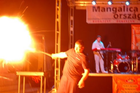 Debrecen, Mangalica Fesztivál, Tűzzsonglőr Műsor, 2016