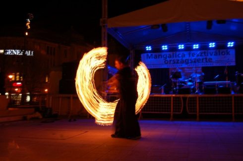 Debrecen, Mangalica Fesztivál, Tűzzsonglőr Műsor, 2016