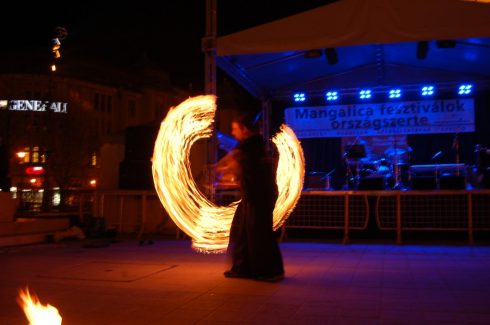 Debrecen, Mangalica Fesztivál, Tűzzsonglőr Műsor 2015