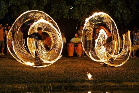 Eger, Bikavér Ünnep, Tűzzsonglőr Műsor 2015
