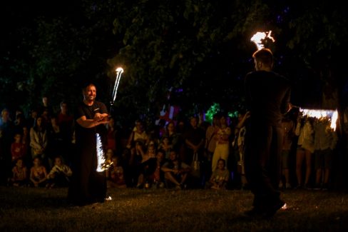 Eger, Bikavér Ünnep, Tűzzsonglőr Műsor 2015