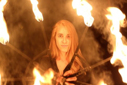 Eger, Érsekkert, Tűzzsonglőr Fotózás, 2015