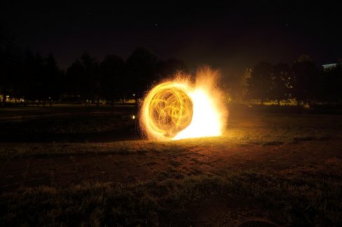 Eger, Érsekkert, Tűzzsonglőr Fotózás, 2015