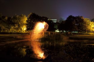 Eger, Érsekkert, Tűzzsonglőr Fotózás, 2015