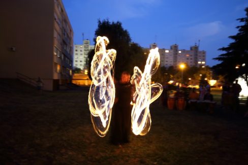 Eger, Tinódi Általános Iskola, Szerenád, Tűzzsonglőr bemutató 2015