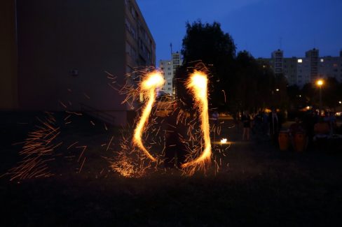 Eger, Tinódi Általános Iskola, Szerenád, Tűzzsonglőr bemutató 2015