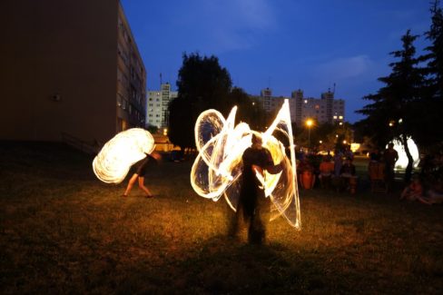 Eger, Tinódi Általános Iskola, Szerenád, Tűzzsonglőr bemutató 2015