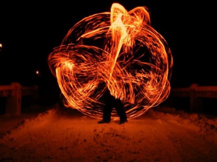 Bátor, Téli Tűzzsonglőr Fotózás, 2011