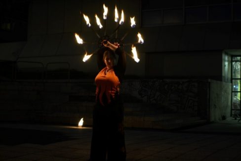 Budapest, Goldmann Tér, BME, Vegyész Napok, Tűzzsonglőr Műsor 2013