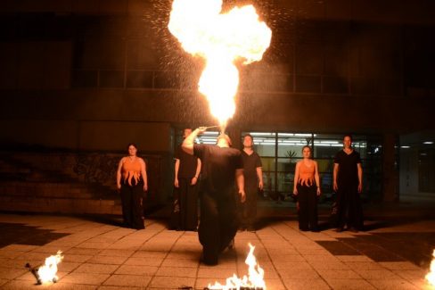 Budapest, Goldmann Tér, BME, Vegyész Napok, Tűzzsonglőr Műsor 2013