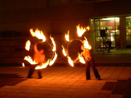 Budapest, Goldmann Tér, BME, Vegyész Napok, Tűzzsonglőr Műsor 2013