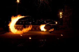 Budapest, Vajdahunyad Vára, Tűzzsonglőr Fotózás, 2013