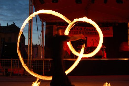 Debrecen, Mangalica Fesztivál, Tűzzsonglőr Bemutató 2014