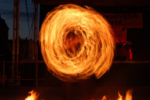 Debrecen, Mangalica Fesztivál, Tűzzsonglőr Bemutató 2014