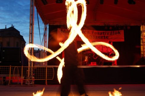 Debrecen, Mangalica Fesztivál, Tűzzsonglőr Bemutató 2014