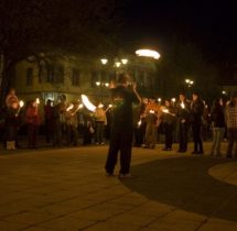Eger,Dobó Tér, Világbékejel, 2009