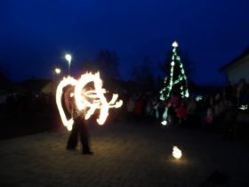 Nagyhalász, Adventi Ünnep, Tűzzsonglőr Műsor 2013