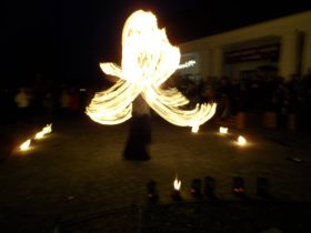 Nagyhalász, Adventi Ünnep, Tűzzsonglőr Műsor 2013