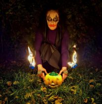 Halloween-i Lidércfény Tűzzsonglőr Show