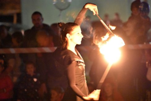 Szent Mihály Napi Vásár Tűzzsonglőr Show